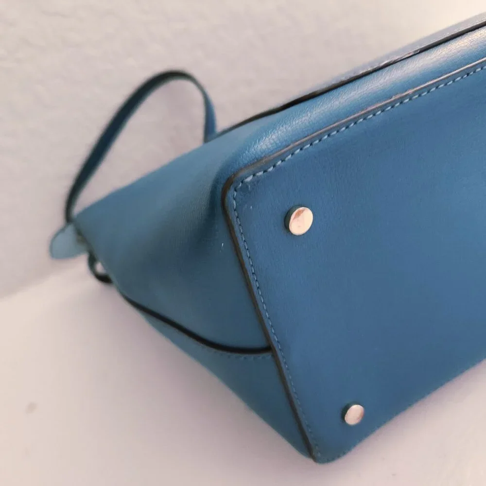 Kate Spade New York Teal Shoulder Bag Purse - Picture 9 of 14